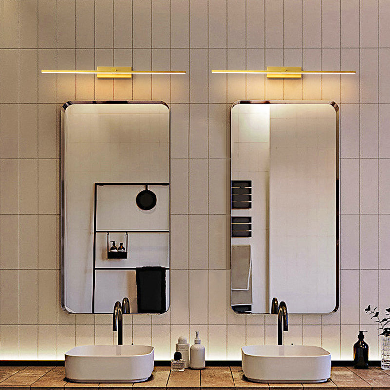 Luces de pared de tocador lineal Simplicidad posmoderna Disparo de pared acrílico para baño