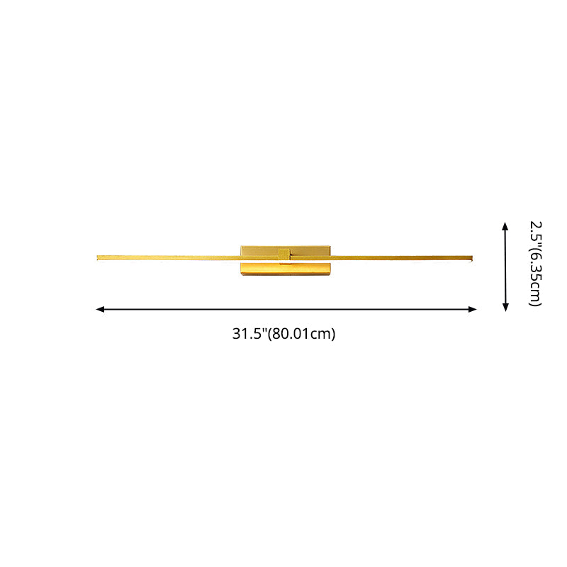 Luces de pared de tocador lineal Simplicidad posmoderna Disparo de pared acrílico para baño