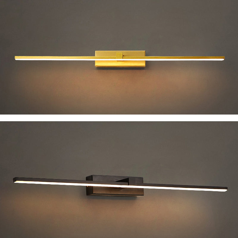 Luces de pared de tocador lineal Simplicidad posmoderna Disparo de pared acrílico para baño
