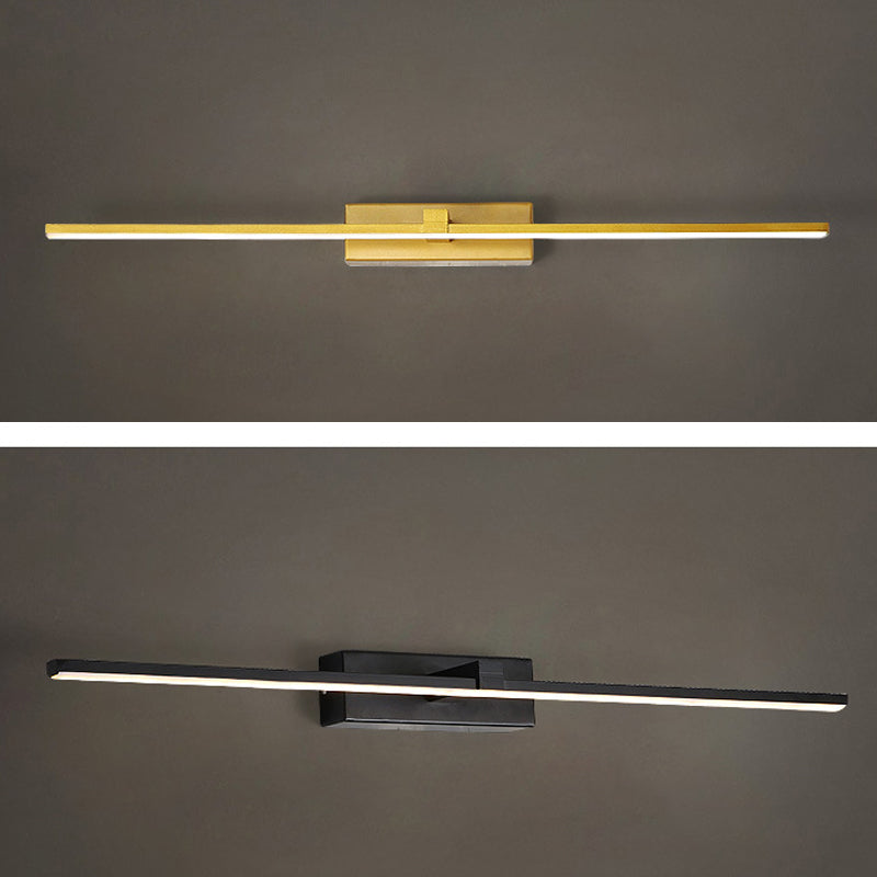 Luces de pared de tocador lineal Simplicidad posmoderna Disparo de pared acrílico para baño