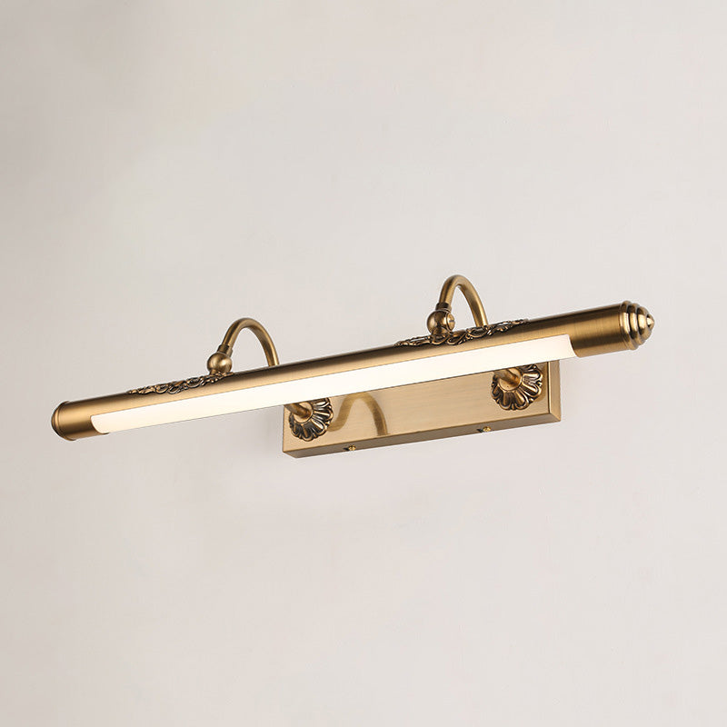 Luces de pared de tocador lineal Simplicidad vintage aplique de pared acrílica con astas para el baño