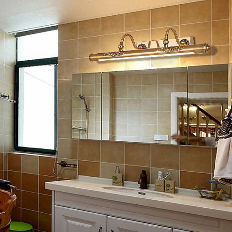 Luces de pared de tocador lineal Simplicidad vintage aplique de pared acrílica con astas para el baño