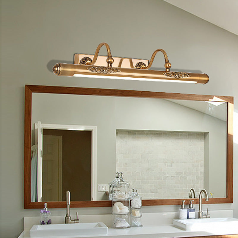 Luces de pared de tocador lineal Simplicidad vintage aplique de pared acrílica con astas para el baño