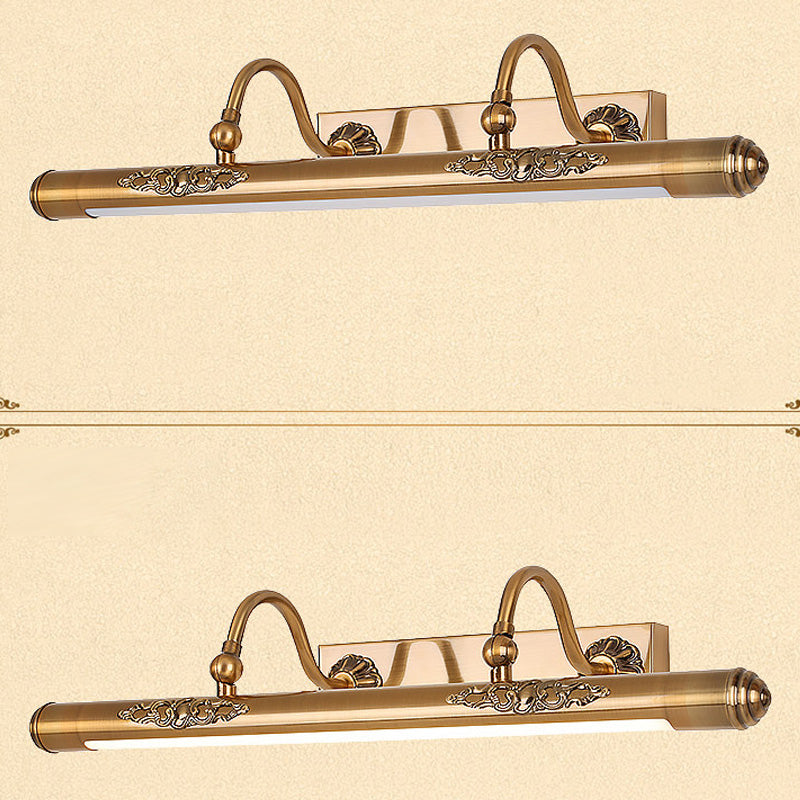 Luces de pared de tocador lineal Simplicidad vintage aplique de pared acrílica con astas para el baño