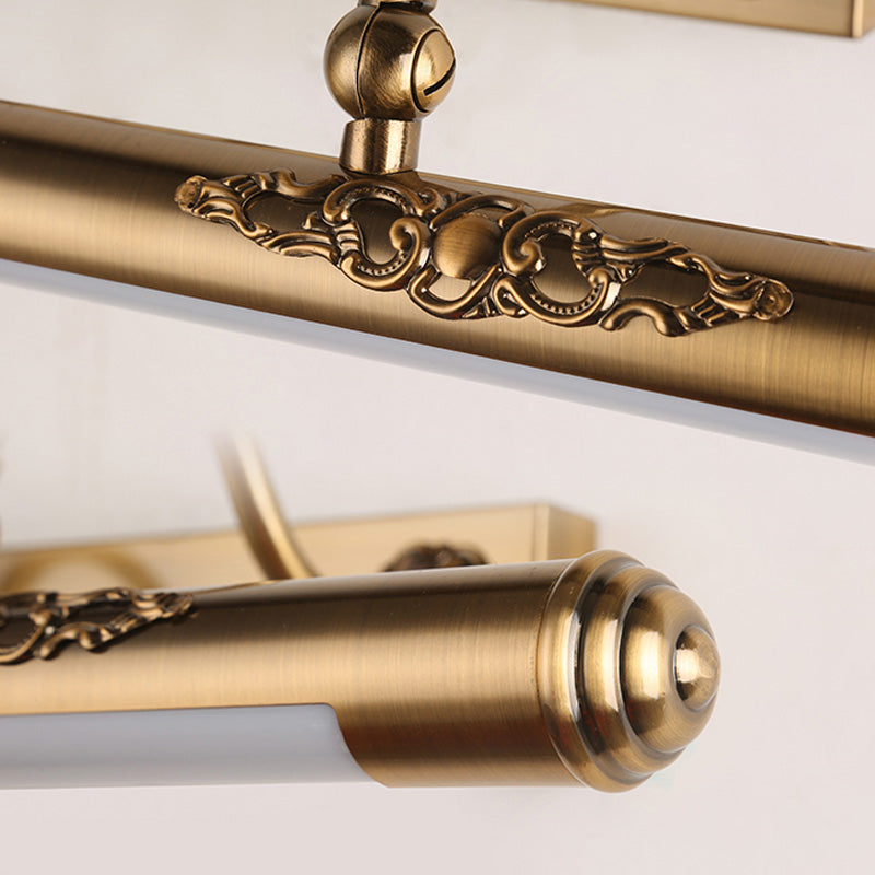 Luces de pared de tocador lineal Simplicidad vintage aplique de pared acrílica con astas para el baño