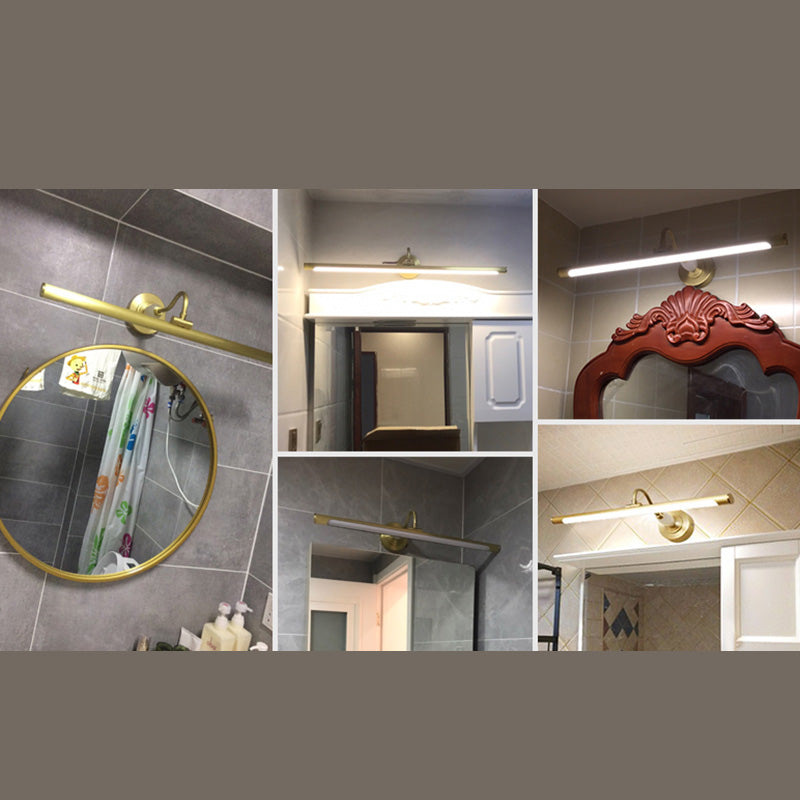 Luces de pared de tocador lineal Simplicidad posmoderna Disparo de pared acrílico para baño