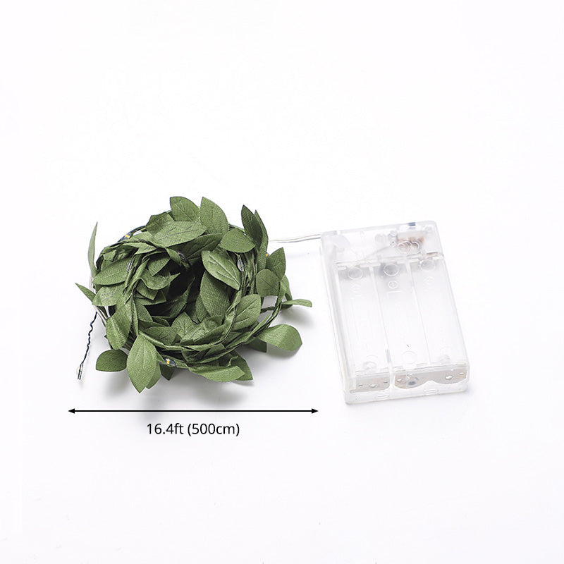 Green Vine String Lamp Nordic Plastic LED Indoor Lighting for Decoration
