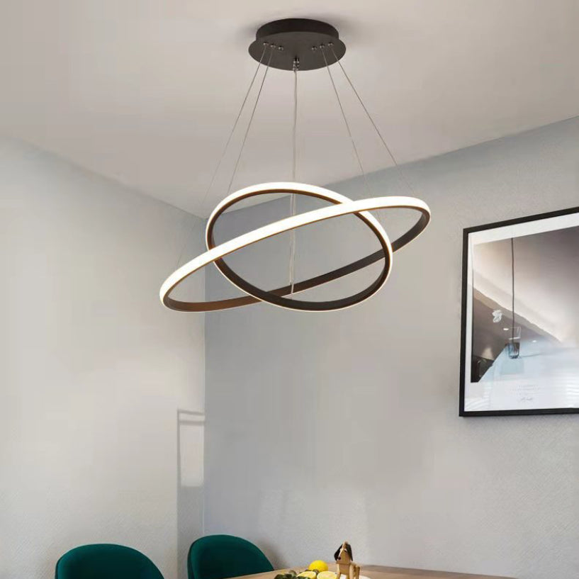 Modern Dining Room Lighting multipli lampadario lampadario rotondo in metallo lampadario