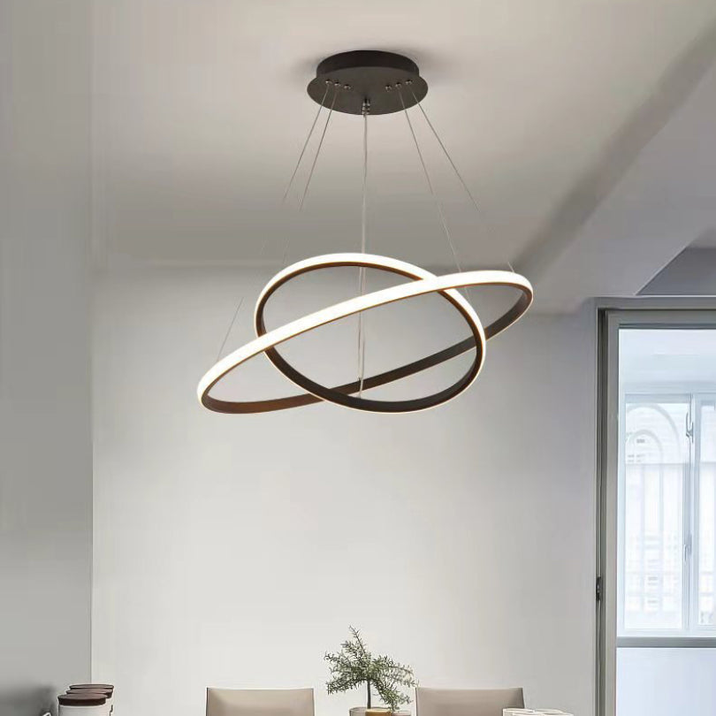 Modern Dining Room Lighting multipli lampadario lampadario rotondo in metallo lampadario