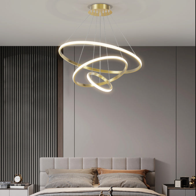 Modern Chandelier Lights Multiple Rings Chandelier Lighting Metal Chandelier