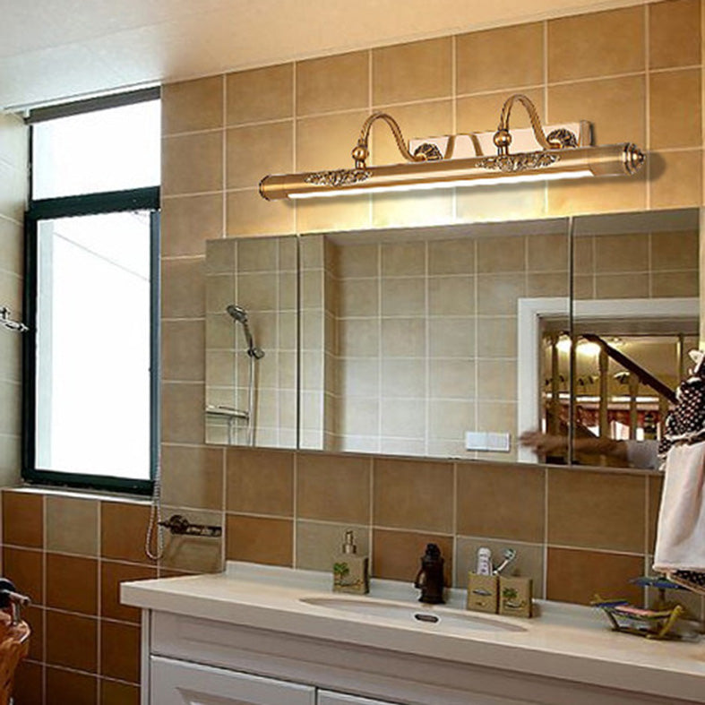 Luces de pared de tocador lineal Simplicidad vintage aplique de pared acrílica con astas para el baño