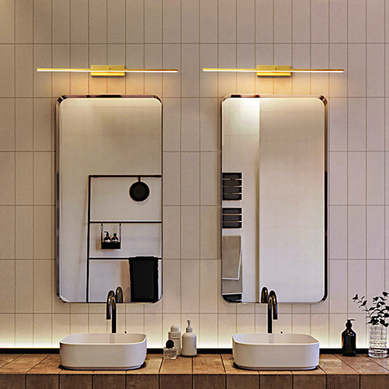 Luces de pared de tocador lineal Simplicidad posmoderna Disparo de pared acrílico para baño