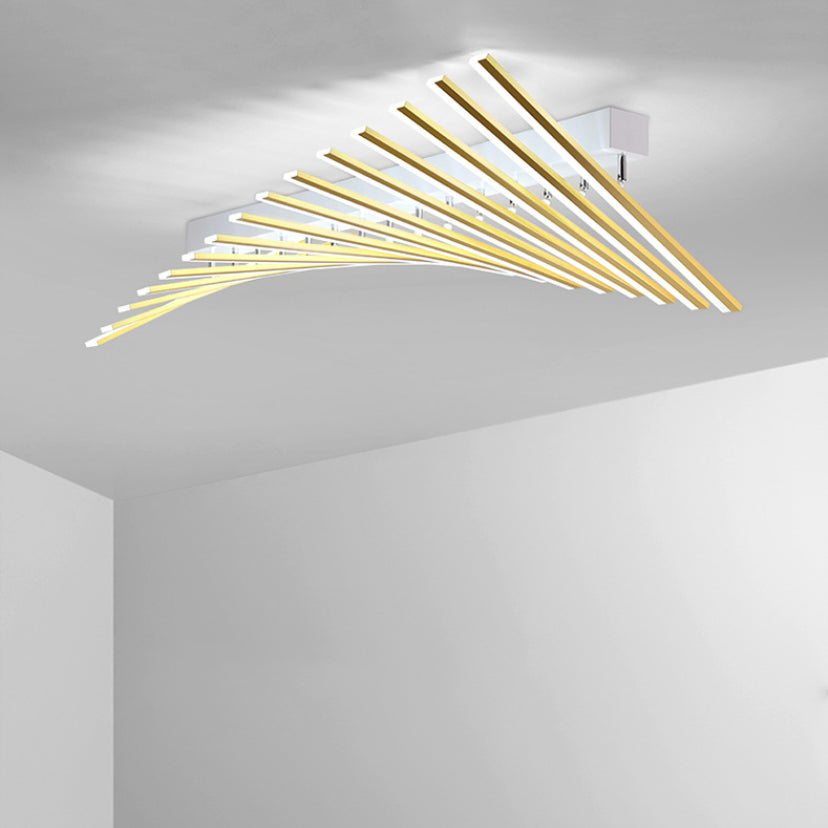 Barra delgada LED ACRYLIC FLUSH LEUCHAS DE CADO MODERNO Lámpara de montaje de 15 luces de 15 luces