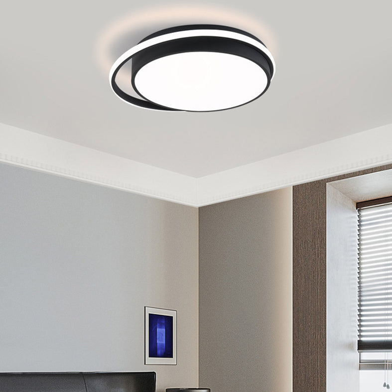 Modern Acrilico Flush Montaggio Lampada a LED Lotto LED Montaggio Soffitto Light Fixtures in Nero