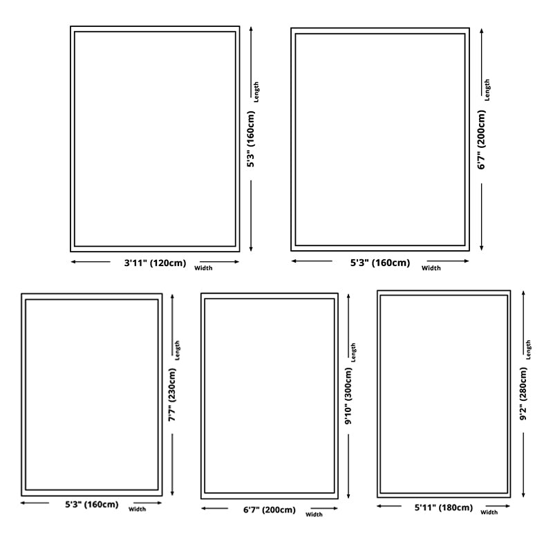 Minimalist Graphic Print Rug Polyester Area Carpet Pet Friendly Indoor Rug for Home Decoration