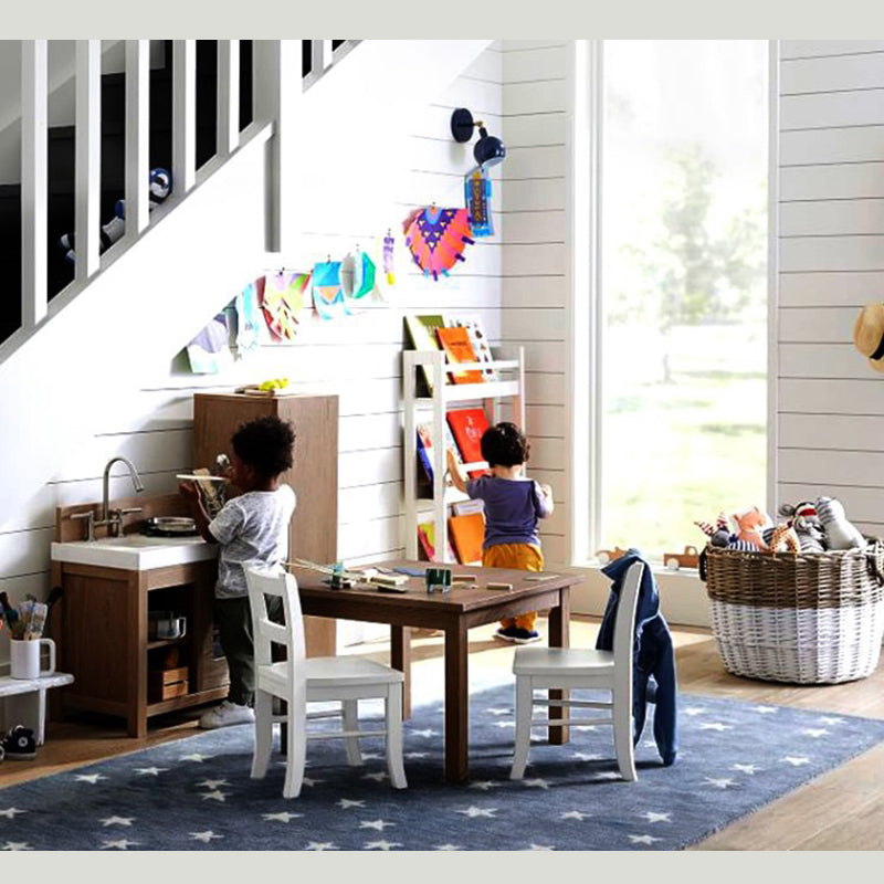 Funky Indoor Rug All-Over Star Print Rug Polyster Non-Slip Backing Area Carpet for Living Room