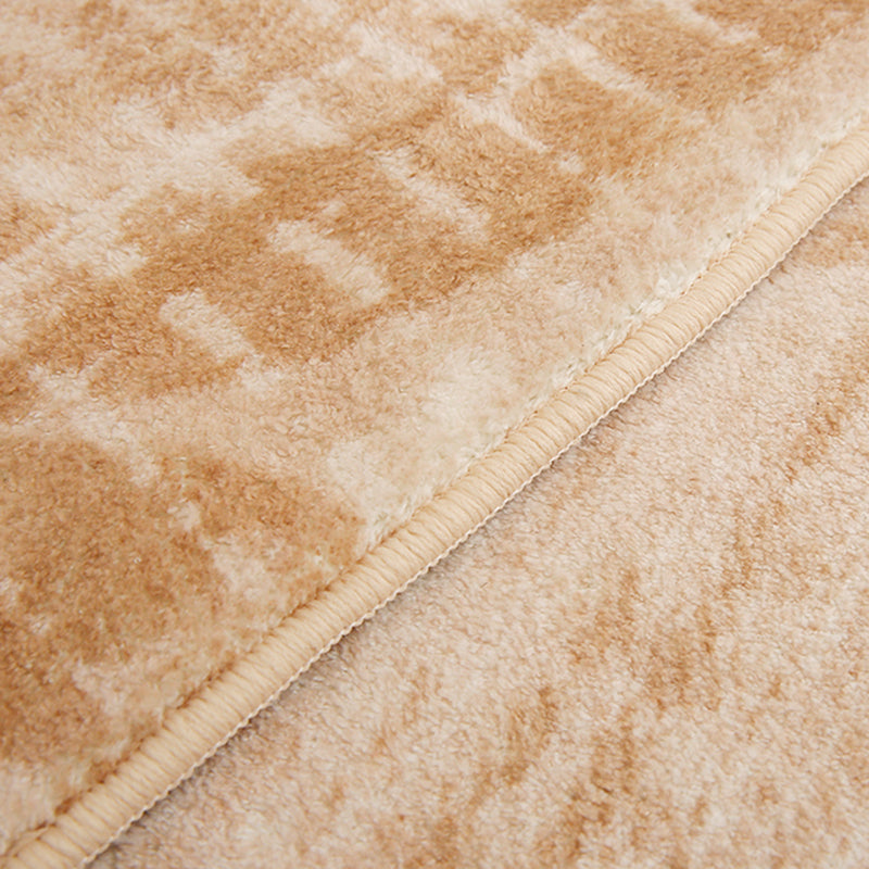 Aprikose, moderner Teppich, Farbblock-Polyester-Teppich, pflegeleichter, waschbarer Teppich für die Inneneinrichtung