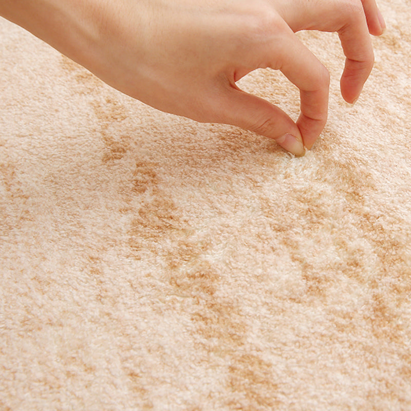 Aprikose, moderner Teppich, Farbblock-Polyester-Teppich, pflegeleichter, waschbarer Teppich für die Inneneinrichtung