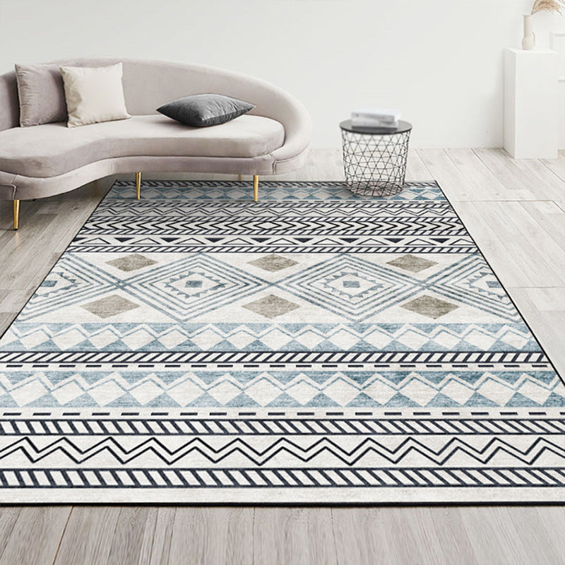 Tapis boho-chiche éclectique funky motif tribal tapis en intérieur en polyester tapis anti-glissement pour salon