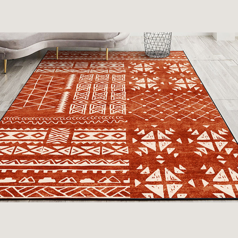 Eklektisch Boho-Chic Teppich Funky Stammesmuster Indoor Teppich Polyester Anti-Rutsch-Teppich für Wohnzimmer