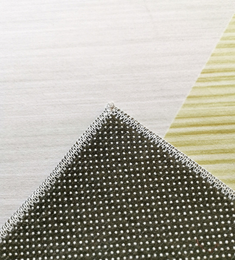 Fancy Modern Rug Blue Geometric Pattern Polyester Area Carpet Non-Slip Backing Rug for Living Room