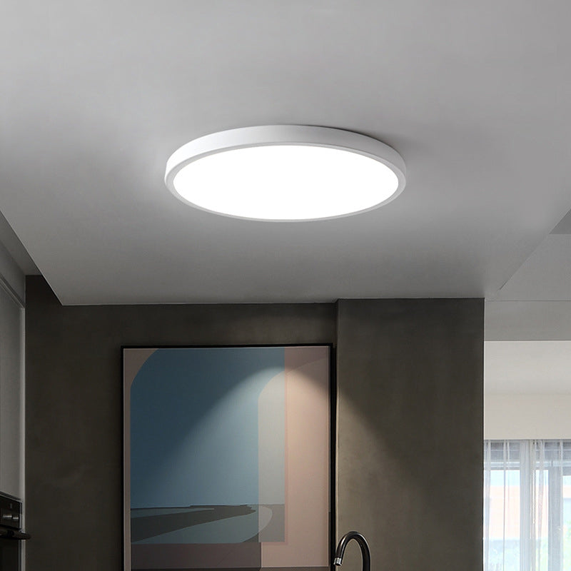 Plastic 1-Light Flush Light Modern Style Round Flush Ceiling Light Fixtures