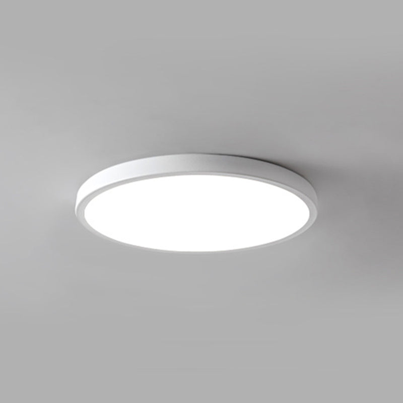 Plastic 1-Light Flush Light Modern Style Round Flush Ceiling Light Fixtures