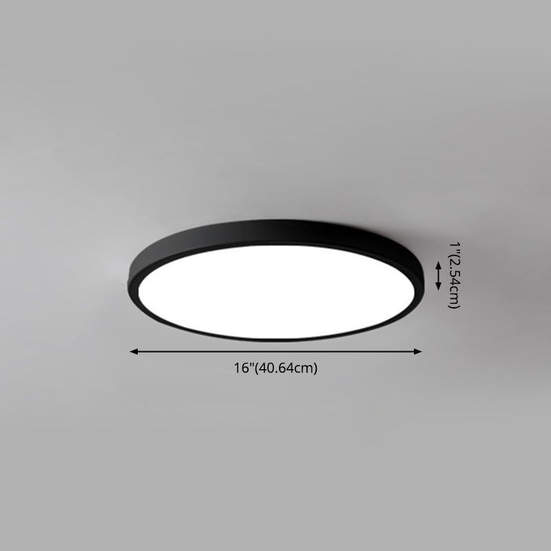 Plastic 1-Light Flush Light Modern Style Round Flush Ceiling Light Fixtures