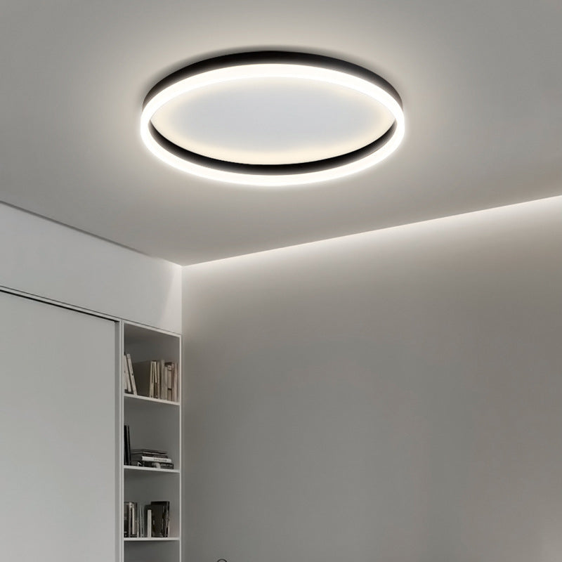 Plafonnier encastré rond en aluminium style moderne lampe simple encastrée