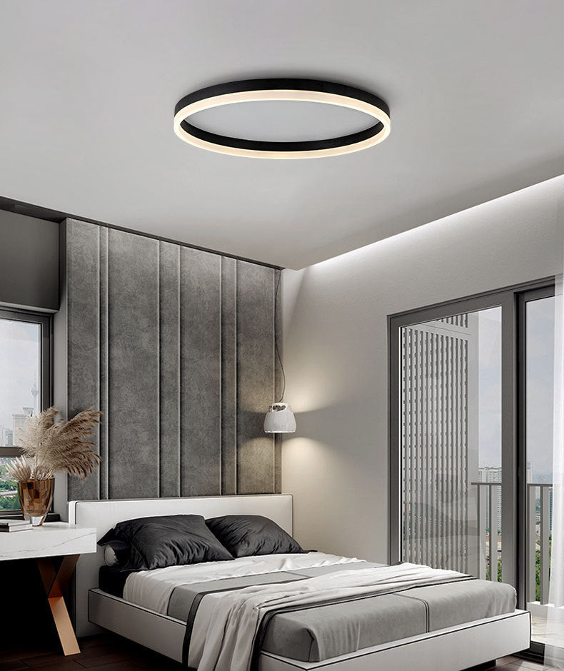 Plafonnier encastré rond en aluminium style moderne lampe simple encastrée