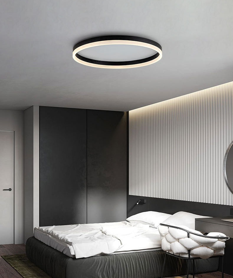 Plafonnier encastré rond en aluminium style moderne lampe simple encastrée