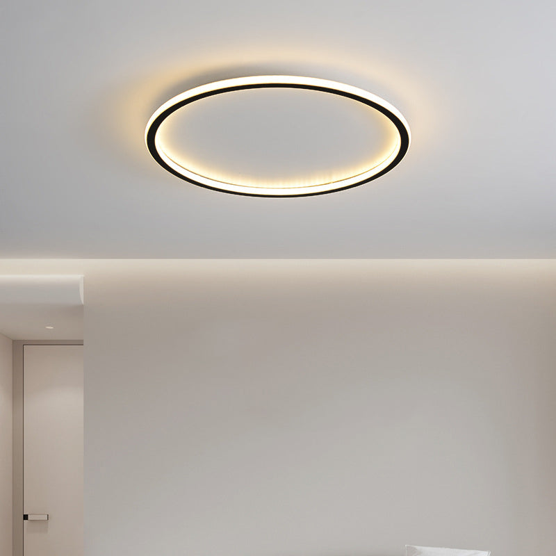 Anillo de aluminio LED empotrado montaje en techo estilo moderno 1 luz montaje empotrado luces