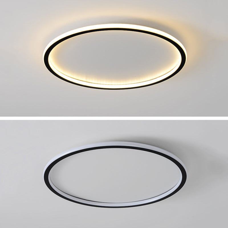 Anillo de aluminio LED empotrado montaje en techo estilo moderno 1 luz montaje empotrado luces