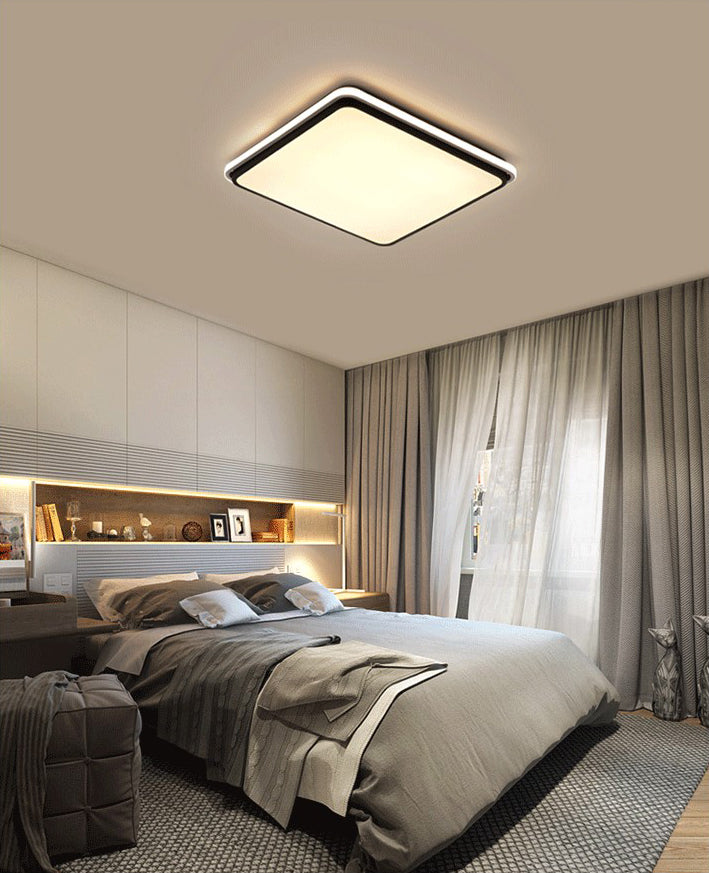 Lámpara de techo empotrada de aluminio Led geométrica dorada de estilo moderno con montaje empotrado