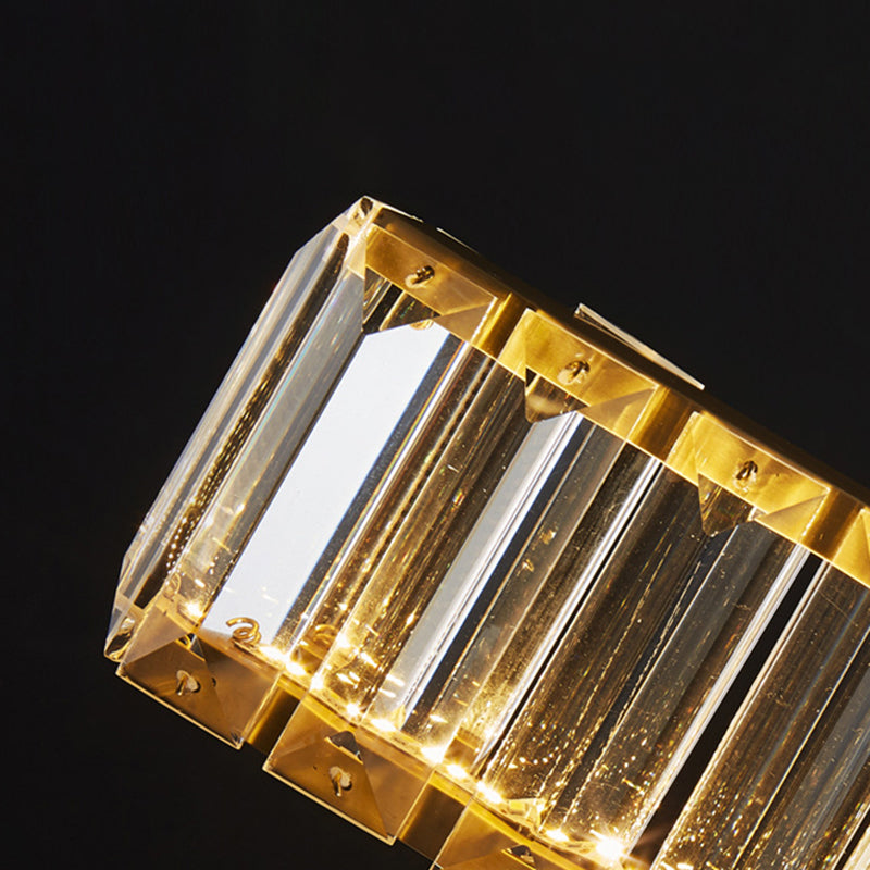 Modern Island Lighting Linear Crystal LED Pendant Lights for Dining Room