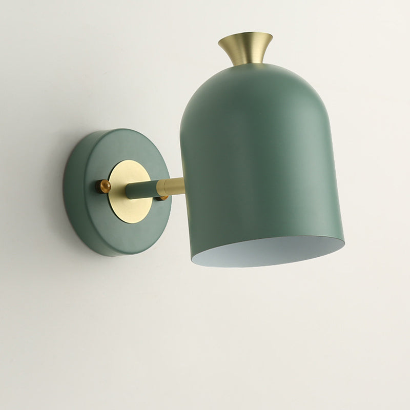 Modern Concise Macaron Wall Lamp Wrought Iron Dome Wall Light for Interior Spaces