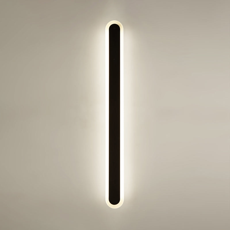 1-Light Black Minimalism Sconce Light Fixtures Outdoor Iron Wall Lamp Sconce