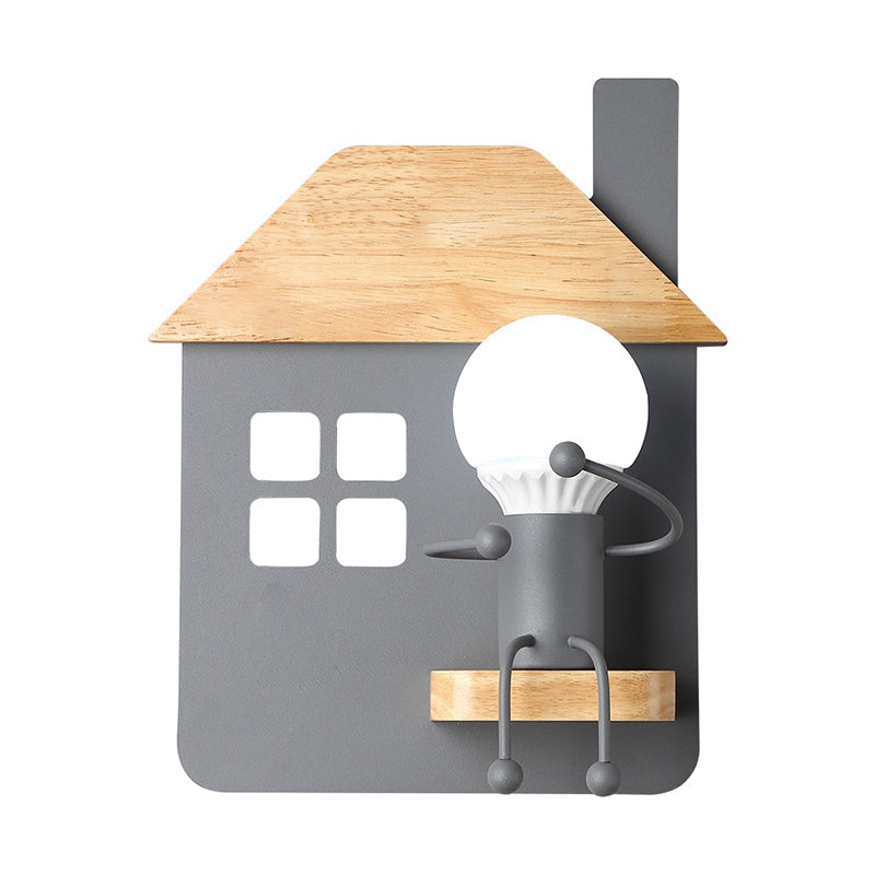 Noordse moderne muur gemonteerd licht houten huis 1-licht wandlampen voor slaapkamer