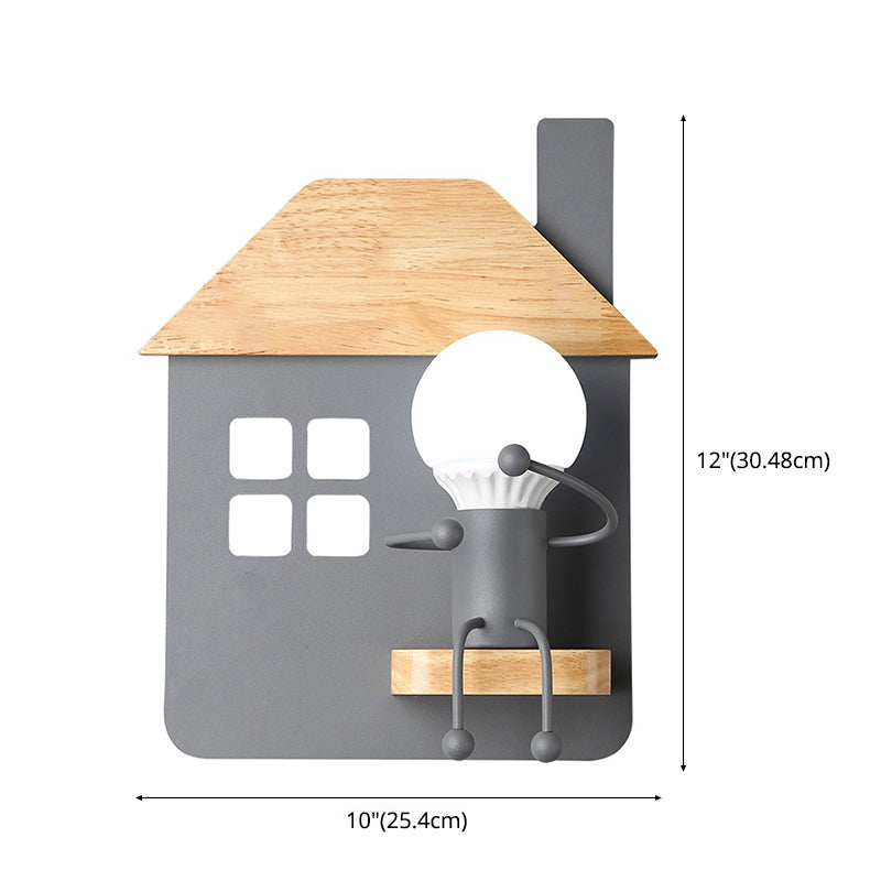 Noordse moderne muur gemonteerd licht houten huis 1-licht wandlampen voor slaapkamer