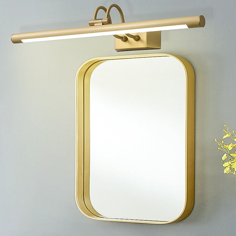 Metal linear Shade Mirror Wall Lights Modern 1 Head Wall Mount Fixture