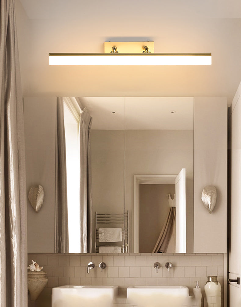 Linear Shade Swing Arm Wall Lighting Modern Style Metal 1 Light Sconce Lamp in Brass