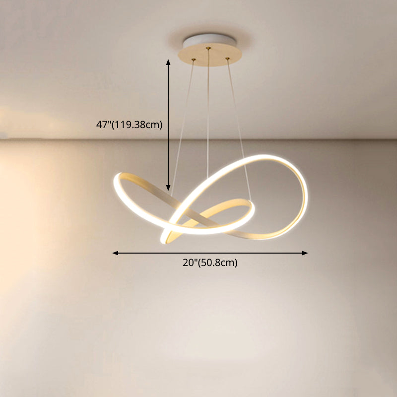 Nordic Modern Caractéristique Style LED Pendant le lustre Light for Living Room Dining Room Study