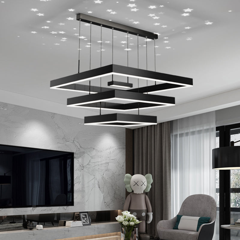 Modern Chandelier Lights Multiple Squares Chandelier Lighting Fixtures