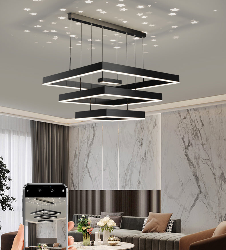 Modern Chandelier Lights Multiple Squares Chandelier Lighting Fixtures