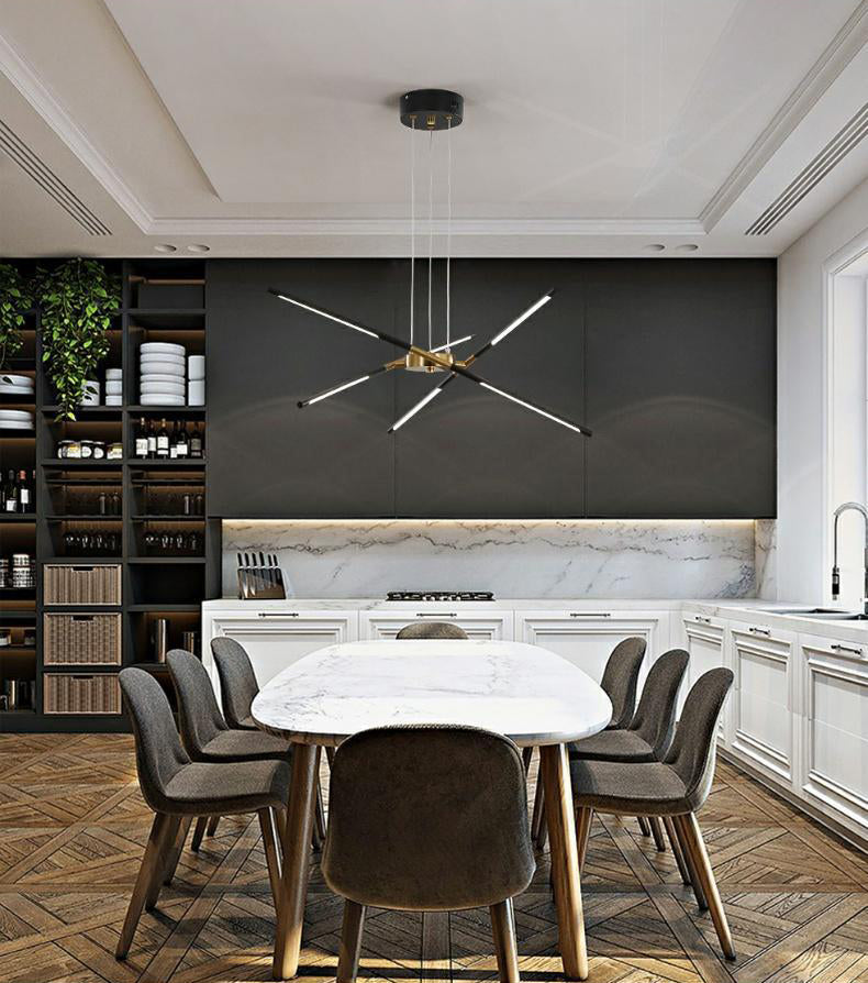 Luci a sospensione a sospensione in metallo Lampade sospese contemporanee per soggiorno