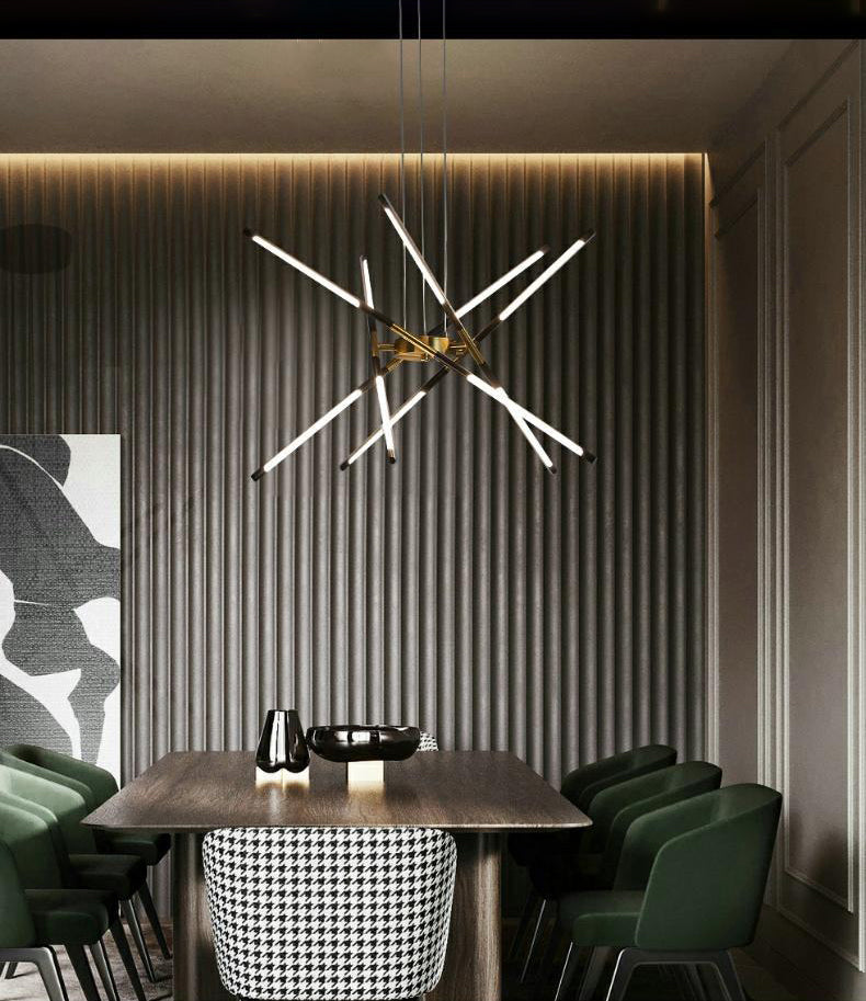 Luci a sospensione a sospensione in metallo Lampade sospese contemporanee per soggiorno