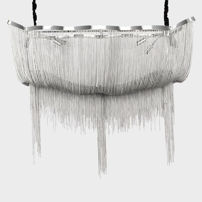 Éclairage linéaire postmoderne chromé