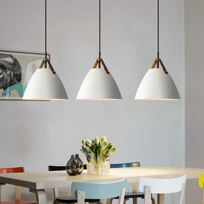 Nordic Macaron Style Hanging Lamp, Conical Shaped Shade Metal Hanging Lighting for Living Room