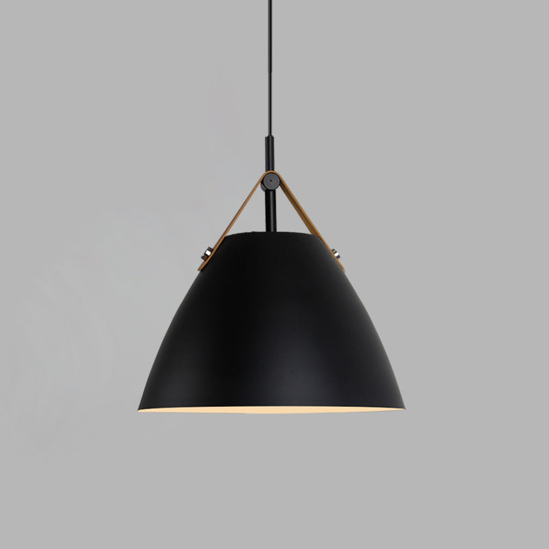 Nordic Macaron Style Hanging Lamp, Conical Shaped Shade Metal Hanging Lighting for Living Room