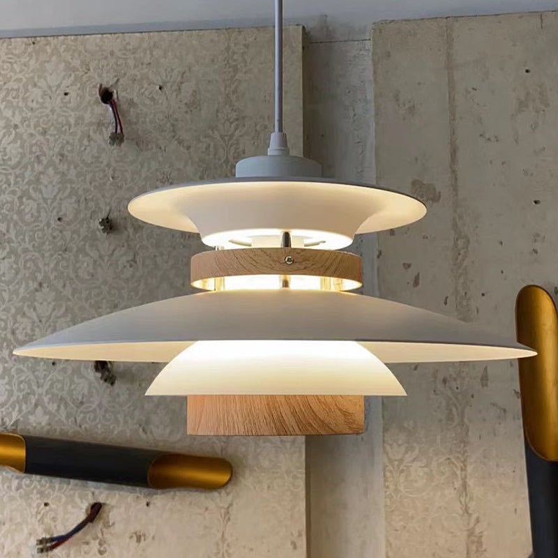 Simplicity Nordic Style Hanging Pendant Lamp, 2-Tier Zinc Single Pendant Lights for Living Room